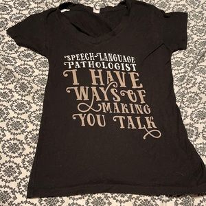 Speech Language Pathologist SLP V Neck Sz: M